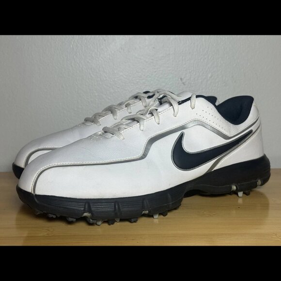 Size‎ 11W - NIKE Men's Golf Shoes White/Black/Silver Sport Sneakers 424901-101 - Picture 3 of 7